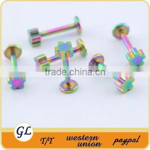 hot sale!Natural colorful labret dubai gold jewelry