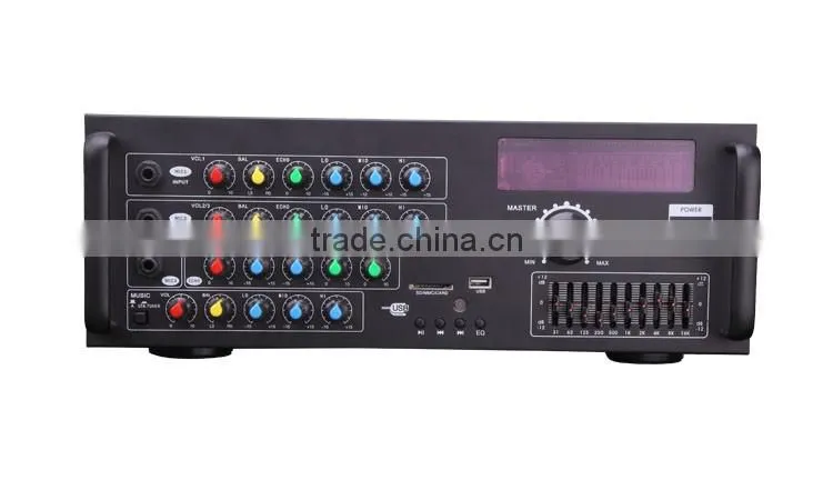 Cheap hi fi audio power stereo 60 watt 220v usb sd card player karaoke amplifier mixer