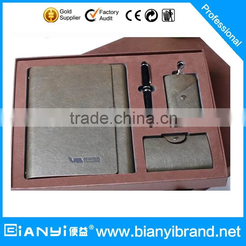 Set of 4 gift set 2016 New arrival with notebook,pen with logo
