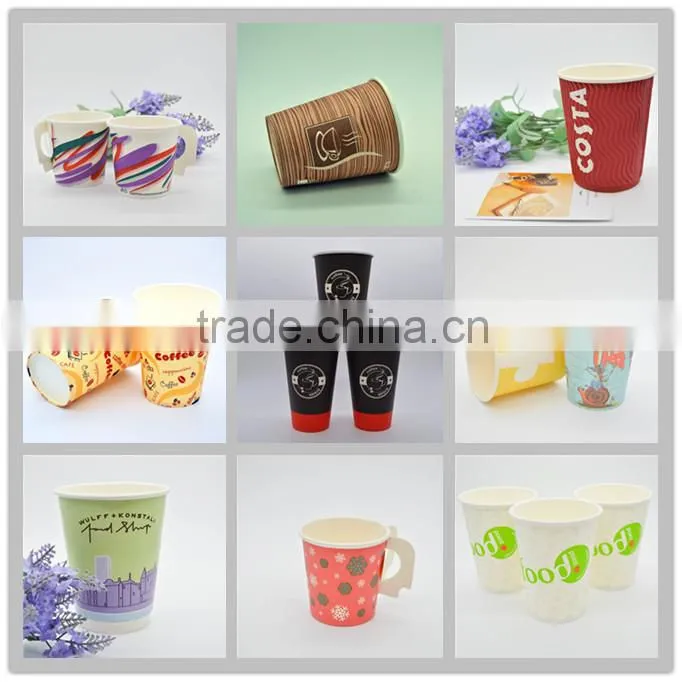 12oz grade A best popular disposed ripple wall paper cup for juice
