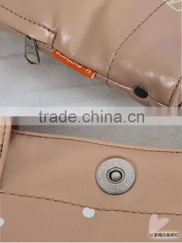 flower print leather tote bag/canvas cotton bags