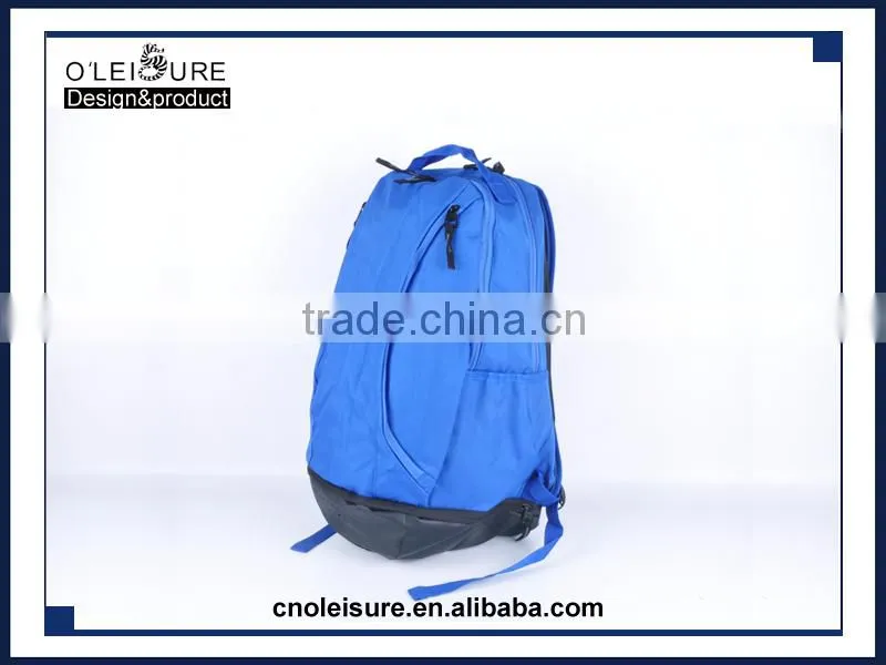 2016 PU matching polyester cheap cool backpacks travel big backpack bags with pocket shoe organizer