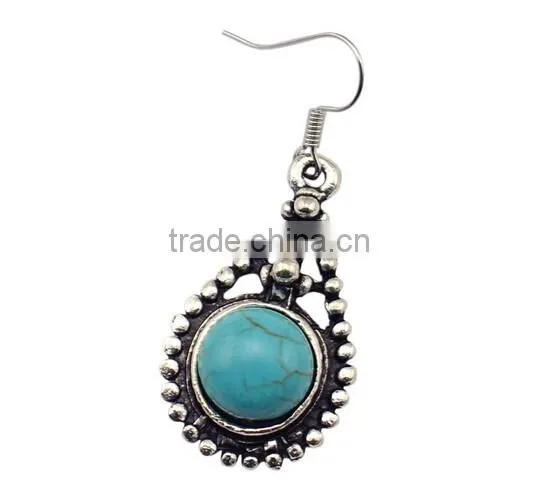 New Arrival Charming Water Drop Turquoise Drop Earrings Fashion Jewelry