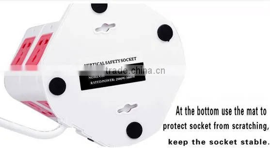 Tower Protected extension socket with Main Switch Indicator and Surge indicators, power converter, Electric Socket