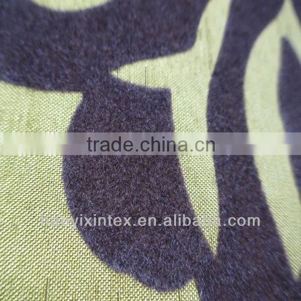 Flocking on Cationic Two Tone Taffeta Fabric