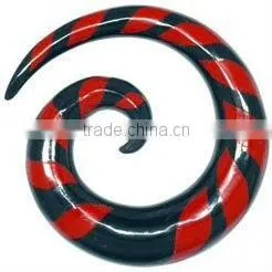 Acrylic Ear Horn Spiral, Ear expander,body jewelry