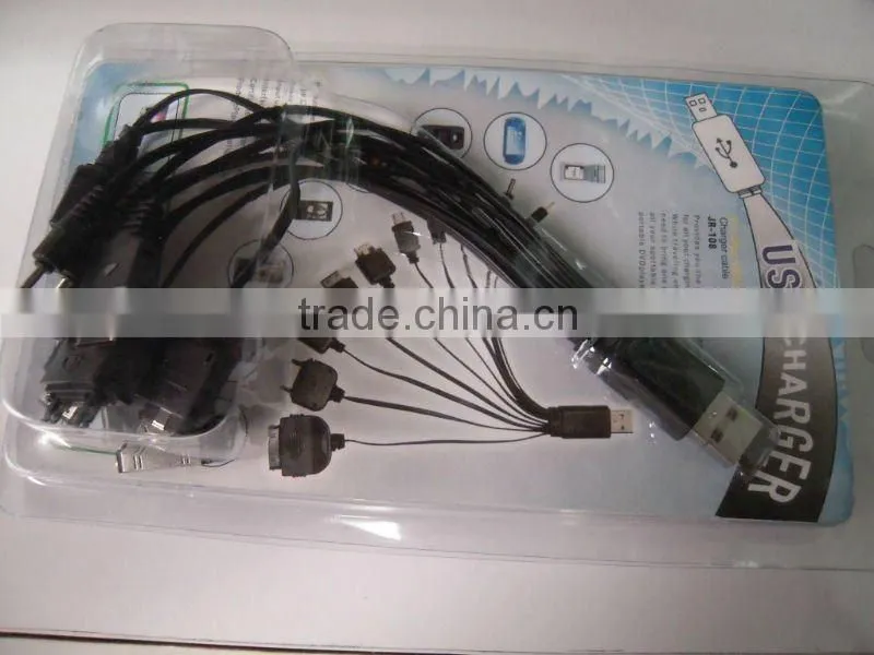 10 in 1 usb universal multi charger cable for mobile phone mp3 mp4