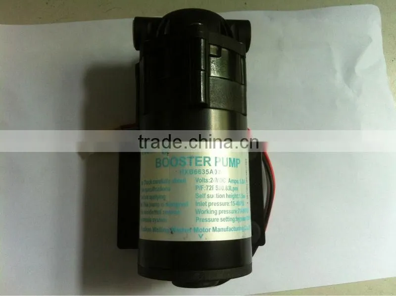 50/75/100G Ro Booster Pump 24v 72-90psi mini booster pump