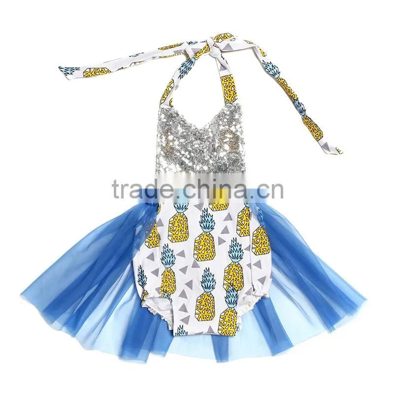 baby sequin rompers boutique pineapple romper