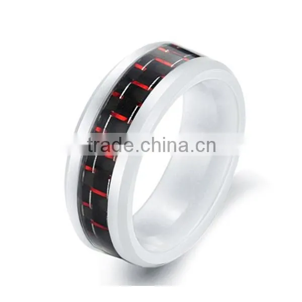 High quality 316l stainless steel ring fashion gold ceramic ring for women