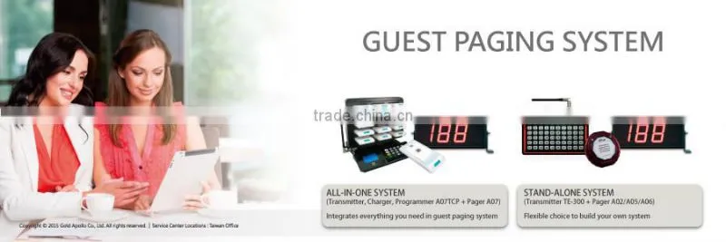 GOLD APOLLO - restaurant pager restaurant paging system guest paging