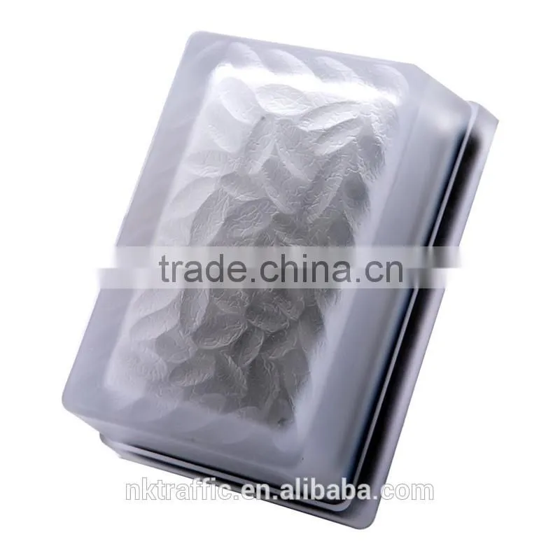 Optional color transparent glass outdoor solar ice brick light