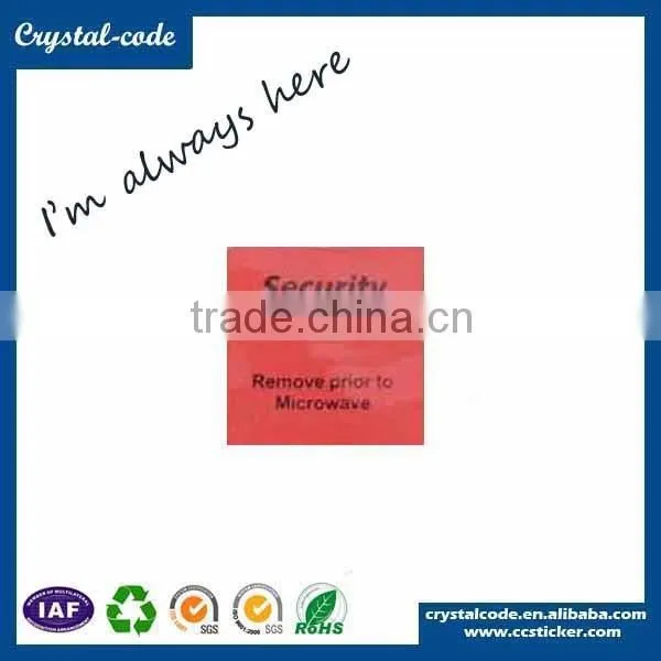 Self adhesive anti-fake security tag sticker labels