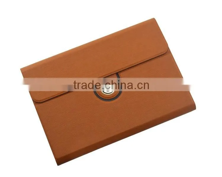 Magnet closure full protect stand handheld brief leather cover for ipad