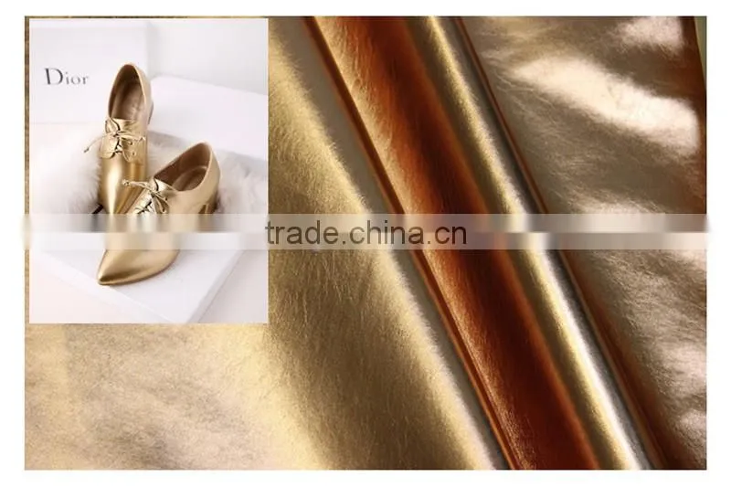 Metallic foil shoes PU leather popular in the South America market