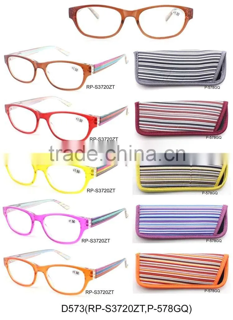 RP-S3720 candy color cool frame new fashion reading glasses with pouches