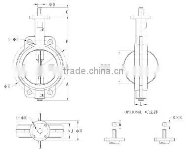 PTFE seat butterfly valve
