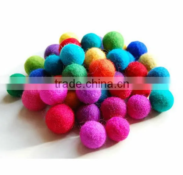 Colorful Felt Balls for Christmas Decoration