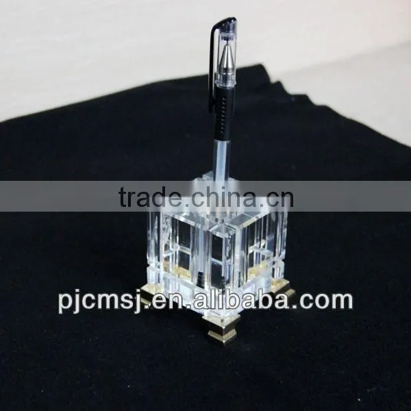 office decration or gift crystal glass pen case penholder