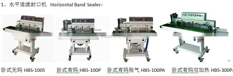 semi-automatic horizontal coder continuous band sealing machine