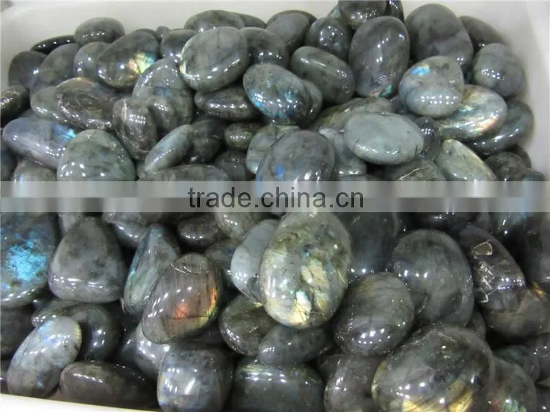 New arrival customed blue labradorite quartz crystal eggs natural rough crystal