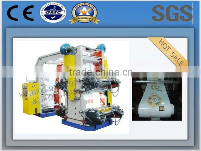 plastic film bag paper bag 3 color flexo printing machine