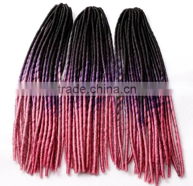 F6677 synthetic hair extensions twist braid,two colored synthetic braiding hair