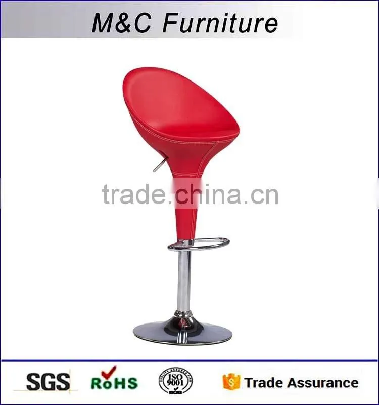 Made in China stainless steel bright chrome bar stool high chair