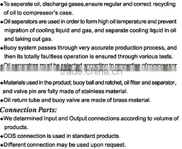 Air compressor, auto oil separator