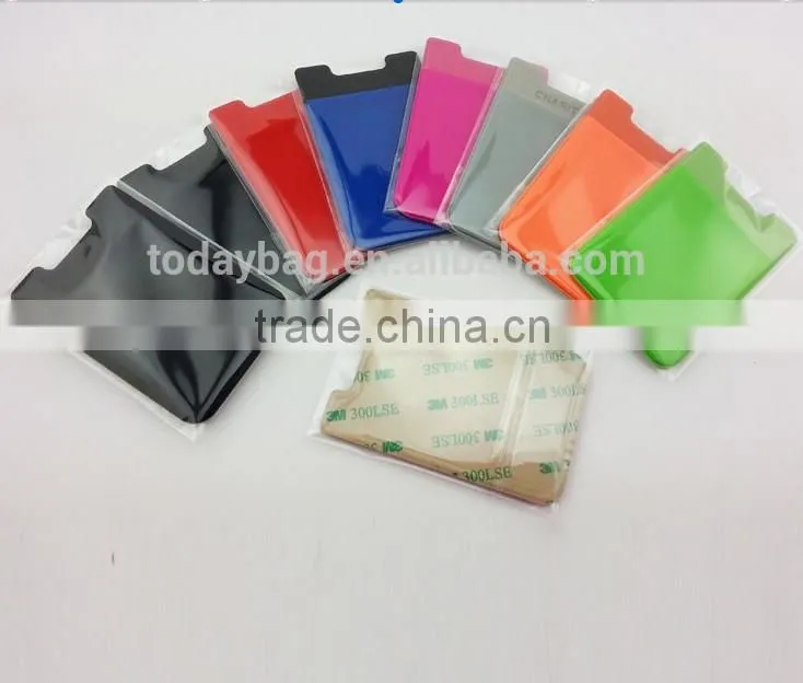 3m microfiber silicone cell phone sticker case card holder