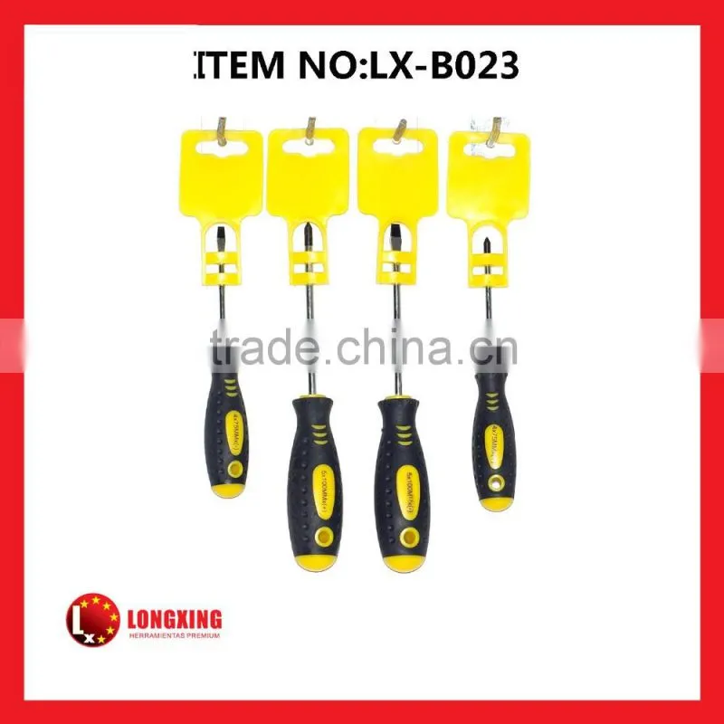 Factory Supply High quality Cr-V Screwdriver with rubber grip handle LX-B023