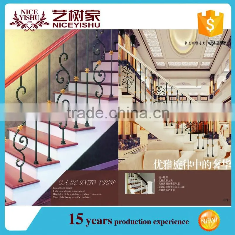 Alibaba wholesale outdoor wrought iron stair railing, balustrade, iron baluster with good price