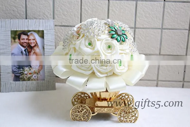 Handmade Elegant Jeweled Bridal Bouquet
