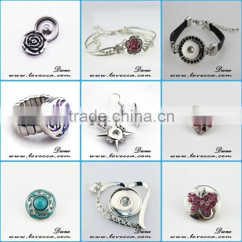 Charms wholesale fashion DIY rhinestone metal snap button