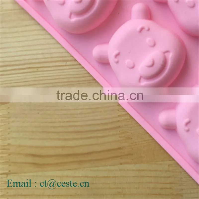 CTBED121 Silicone Soap Molds for Mp Soap Making Symphony 6 Piece In One Winnie Bear