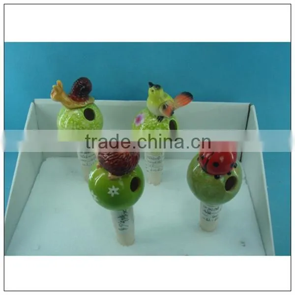Garden decoration pottery animals plant watering spike/sprinkler