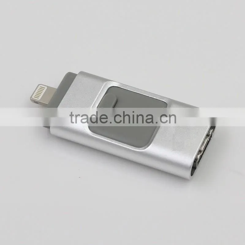 3in1 MicroDrive 64gb Mini Usb Metal Pen Drive OTG for USB Flash Drive