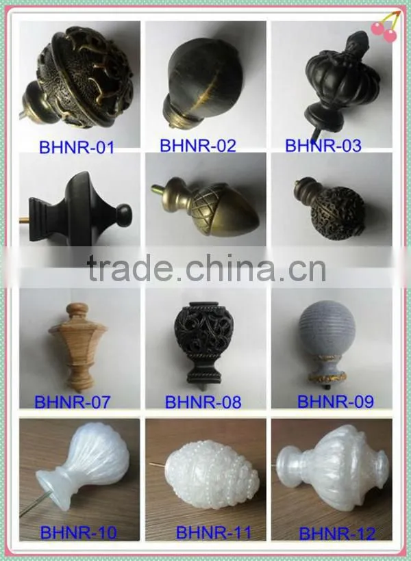 Amber Finial Curtain Pipe Cover,Resin Finials,Curtain Rod End Caps