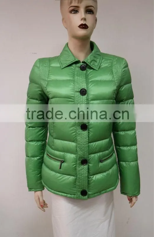 2014 hot sale lady jacket fashion Green New Design high quality down jacket/winter jacket/women jacket