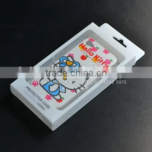 Custom made clear plastic folding box for phone case china supplier