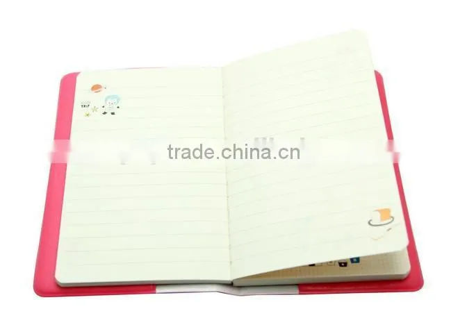 School office student supplies PU cover paper notebook with elastic band