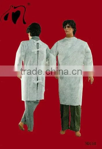 non-woven fabric white disposable gown
