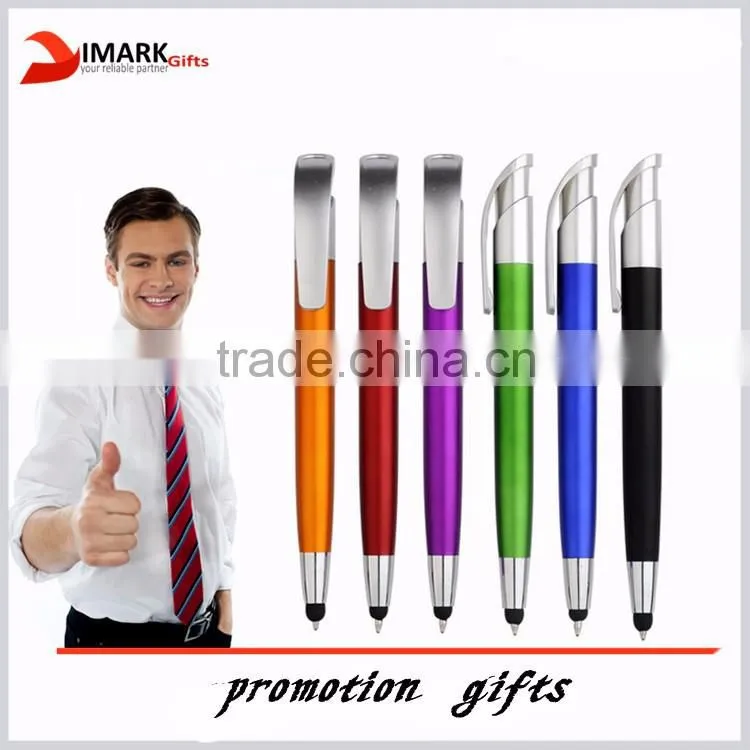 click-action touch ballpoint pen glitter grip part stylus pen