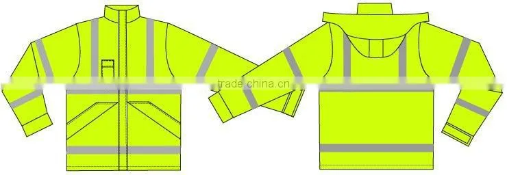 high reflective safety jacket ,waterproof reflective working jacket ,3M safety jacket for worker