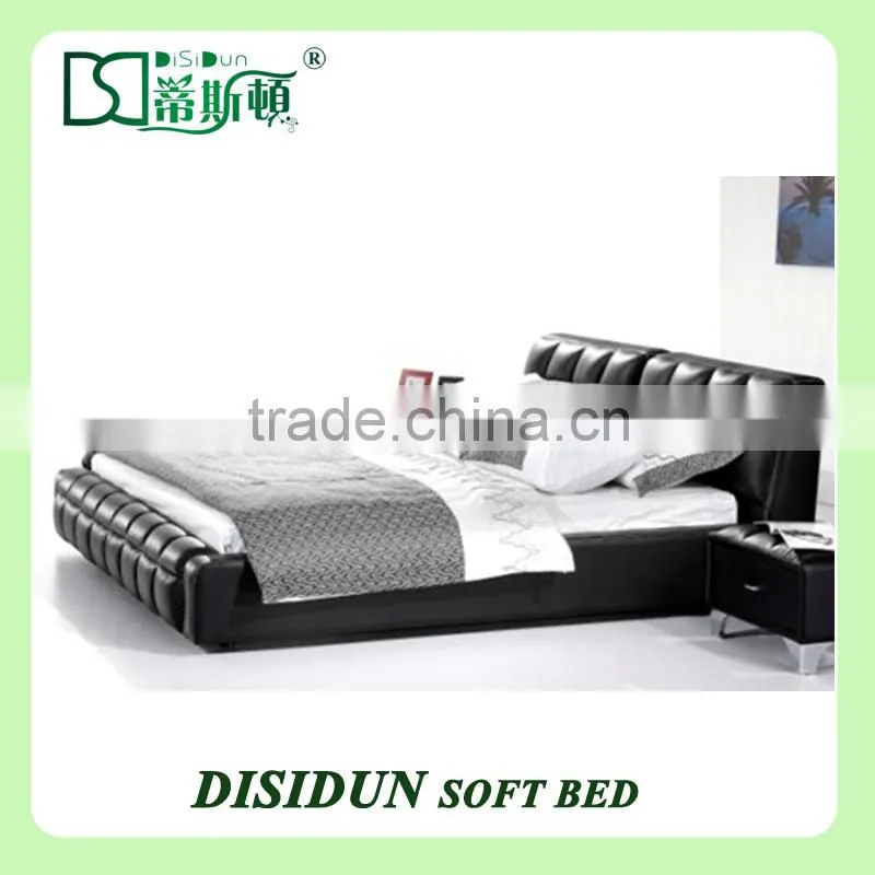 latest designs quality king size pine wood bed frame DS-856
