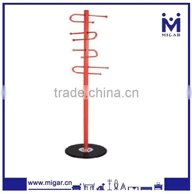 Marble base S design steel clothes hanger stand