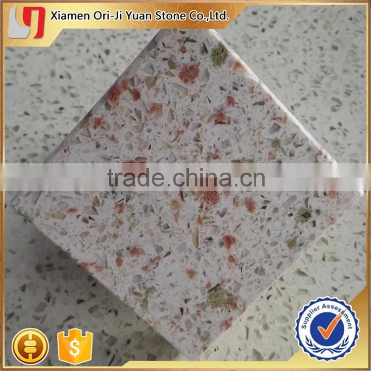Customized new arrival zd white quartz stone kitchen countertop
