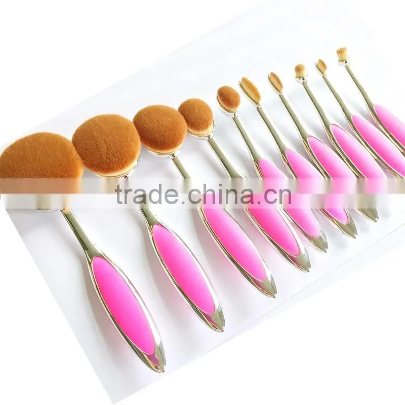 New Arrival red and white Color ToothBrush Style Private Label lip Oval Makeup brush