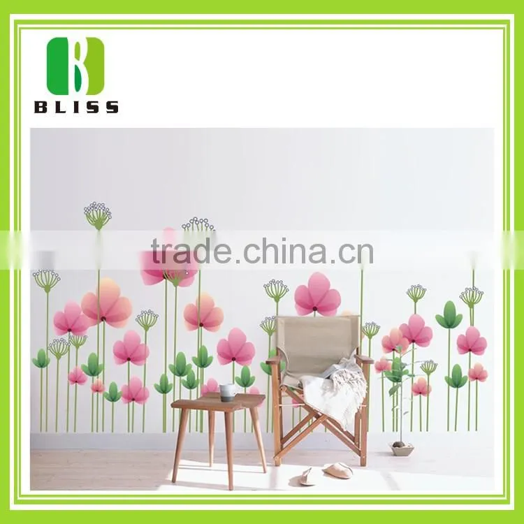 Custom decorative epoxy high quality room decor flower design wall 3d floor sticker