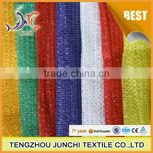 high-strength orange plastic pp leno drawstring mesh bag